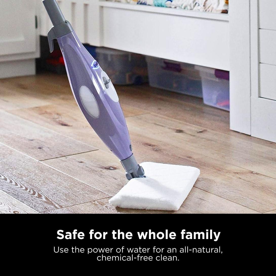 Shark Shark S3501 Steam Pocket Mop Hard Floor Cleaner, With Rectangle Head and 2 Washable Pads, Easy Maneuvering, Quick Drying, Soft-Grip Handle and Powerful Steam, Purple