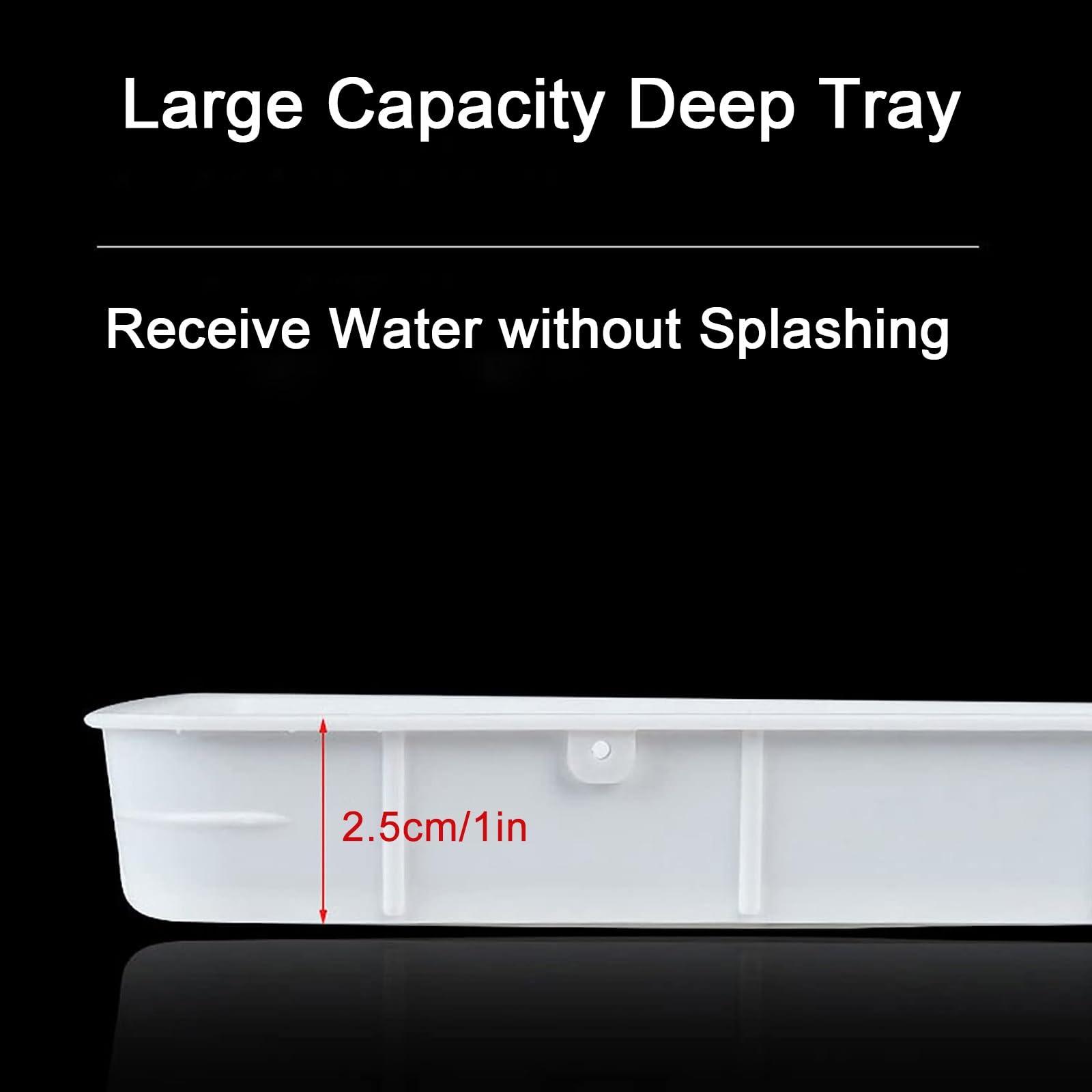 GQMYCDM Condensate Drain Pan Plastic Drip Tray, AC Drip Pan with Drain, Universal Window Air Conditioner Drain Kit, for Indoor/Outdoor Split Air Conditioner Heat Pump Systems(Color:3-5P,Size:Hose 400cm)