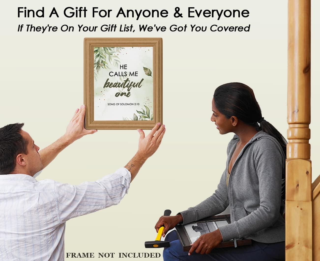 Buzz Unplugged He Calls Me Beautiful One. Song of Solomon 2:10 - Inspirational Bible Verses, Christian Scripture Positive Quotes, Religious Bible Verse Wall Art Decor For Home & Office | Unframed Posters 11x14\"