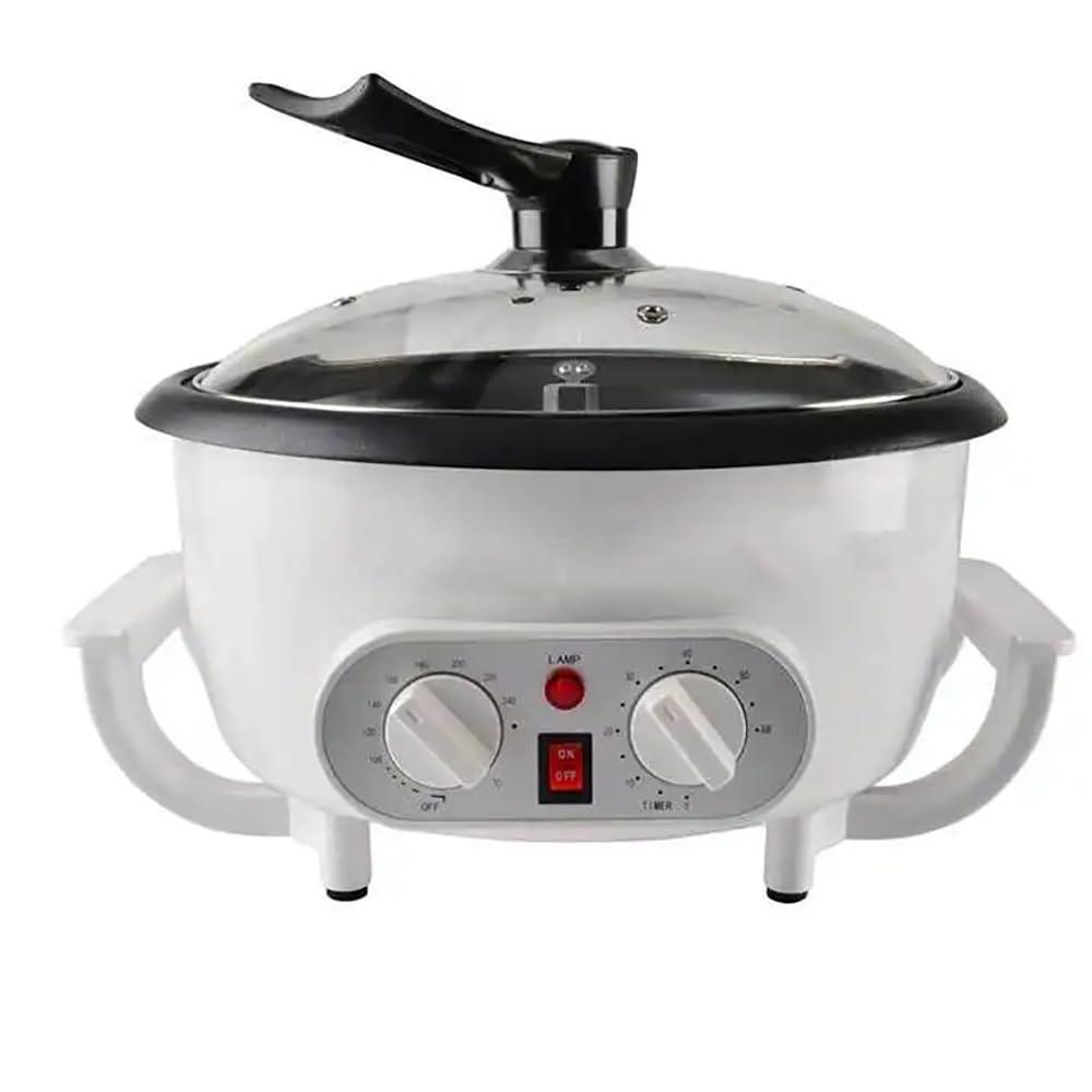 TsoLay TsoLay Coffee Bean Roaster, 1200W Nut Roasting Machine, 750g Capacity, 100-240 Adjustable Temp, 0-60 Mins Adjustable Time, Non-Stick Pan and Heat Evenly, Suitable for Nut Peanut Cashew Chestnuts