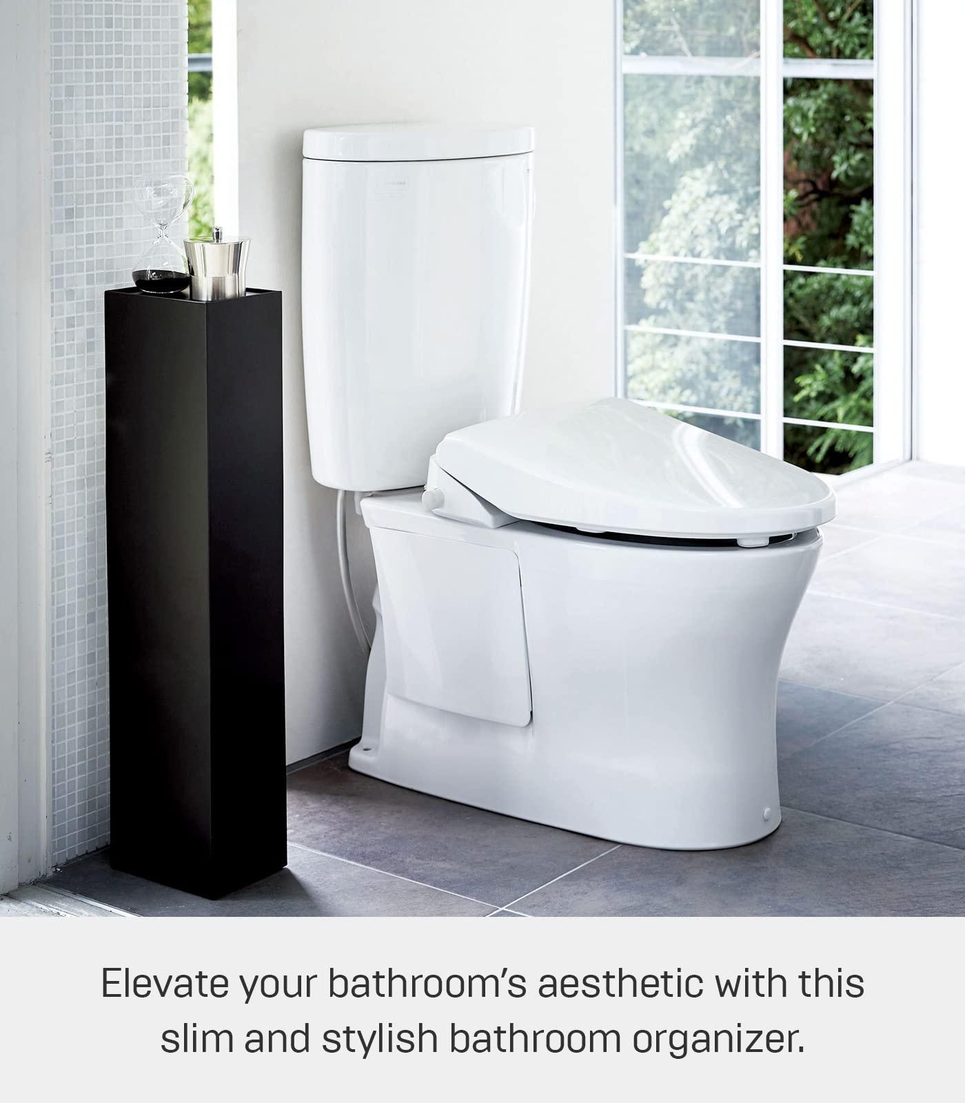 YAMAZAKI Yamazaki Home Organizer Steel | Toilet Paper Stocker, One Size, Black