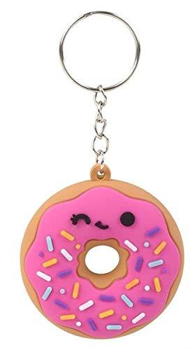 Shop Zoombie 2.25 Inch Donut Face Keychains -12 Pk - Party Favor, Accessory, Goody Bags, Prizes, Pinatas, Carnivals