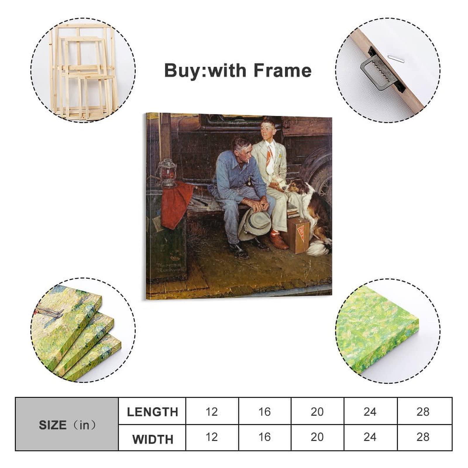 NIZHNAO 35+ Norman Rockwell Canvas Poster Breaking Home Ties by Norman Rockwell Retro Canvas Art Poster and Wall Art Picture Print Modern Family Bedroom Decor Posters 28x28inch(70x70cm)