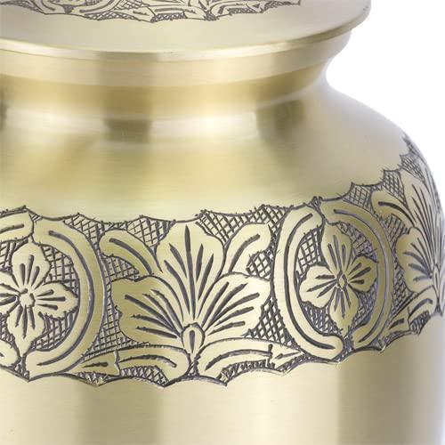 Silverlight Urns Elegant Gold Cremation Urn for Ashes, Brass, Gold Urn, Adult Sized Cremation Urn, 10 Inches High