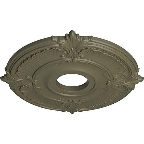 Ekena Millwork Ekena Millwork CM18ATSSF Attica Ceiling Medallion, 18\"OD x 4\"ID x 5/8\"P (Fits Canopies up to 5\"), Hand-Painted Spartan Stone