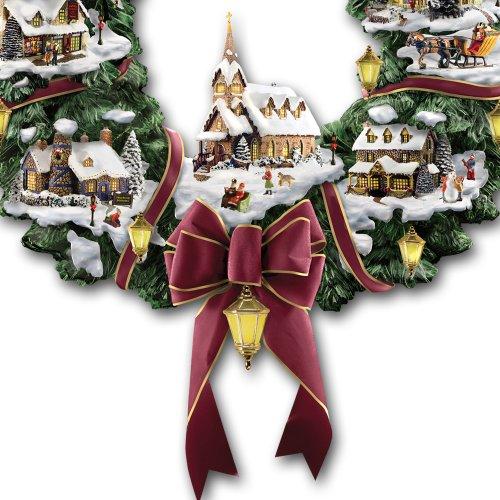 The Hamilton Collection The Hamilton Collection Thomas Kinkade Victorian Christmas Village Wreath