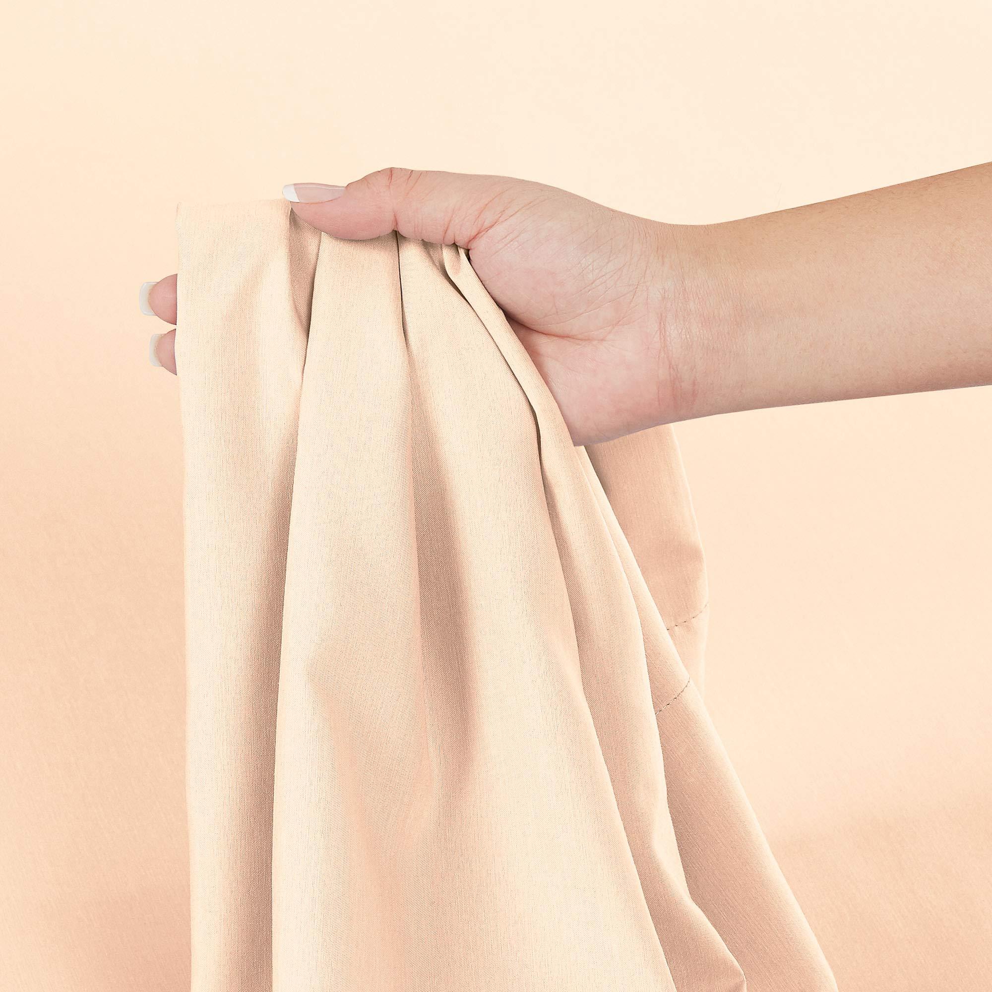 Good Night Bedding Fitted Sheet Full XXL Peach - 800 Thread Count 100% Cotton 24\" Deep Pockets Pure Natural Cotton Sheet Sateen Weave - 1 Piece Fitted Sheet Only (Full XXL, Peach)