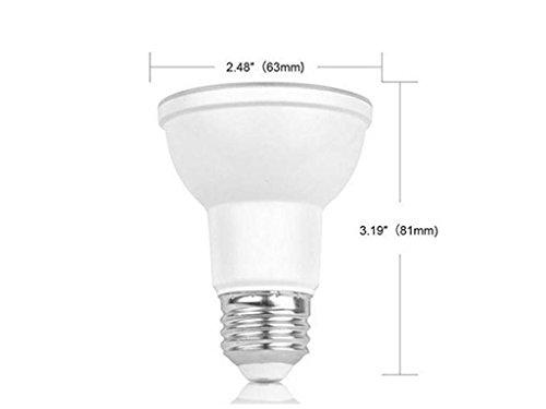 Rysa Light 4-Pack Warm White Par20 LED Bulb 7W (50W Equivalent) Dimmable 3000K Glow 40 Degree Beam Angle Flood Light Bulb Medium Base E26 UL-Listed