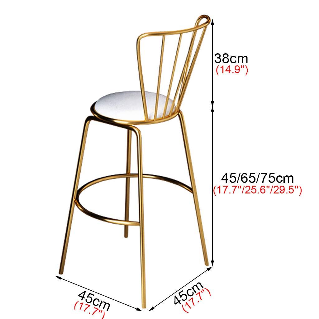 Barstools Bar Stools Kitchen Furniture Chair Coffee Counter Breakfast Stool with Backrest Height Footrest Upholstered Seat for Bistro Pub Dining Room Kitchen Furniture(Set of 3)