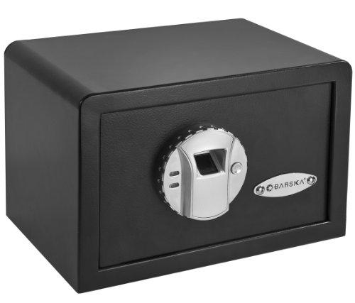 BARSKA BARSKA Compact Biometric Fingerprint Security Safe Lock Cabinet 11.8 in x 7.8 in x 7.8 in