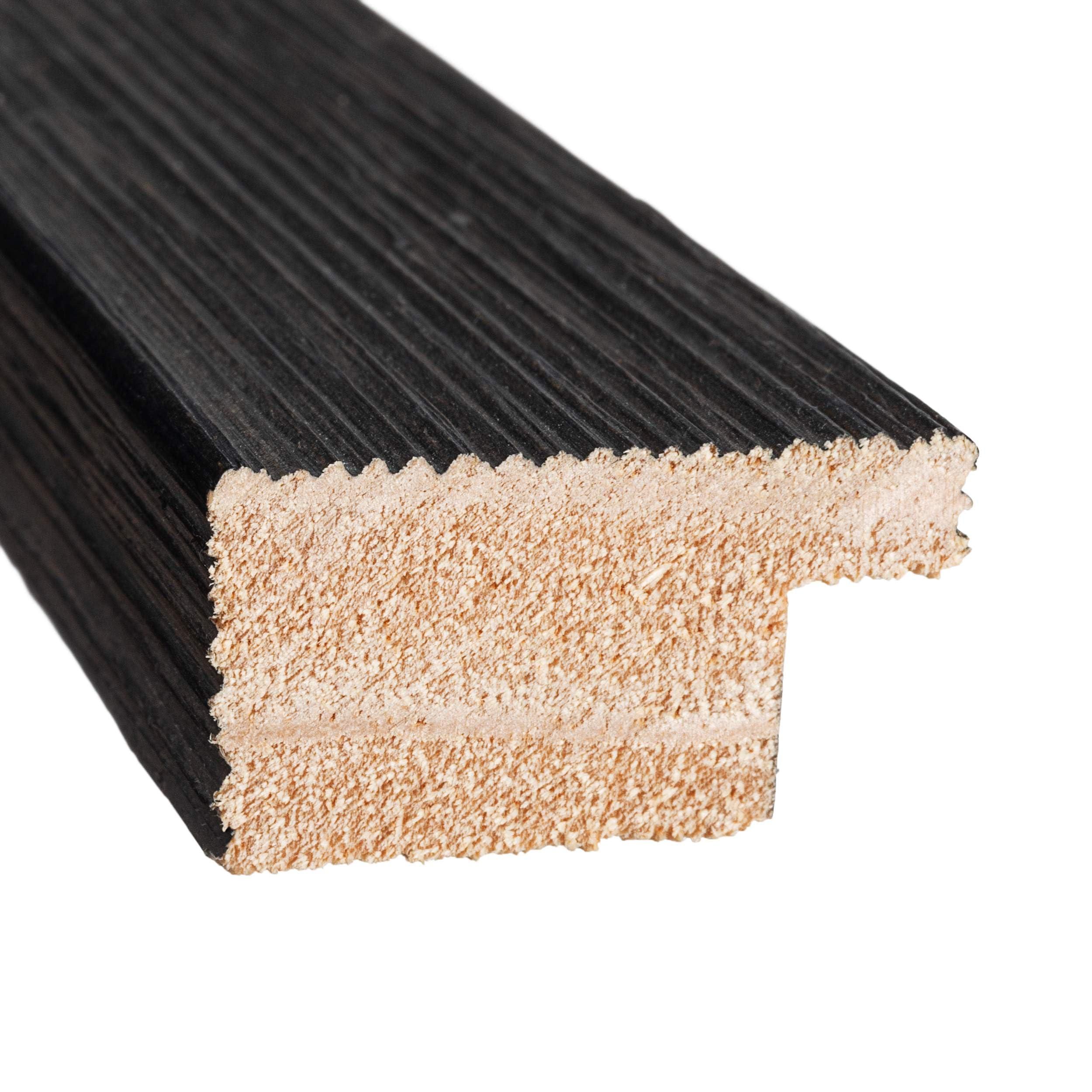 CustomPictureFrames.com 16x42 Frame Black Real Wood Picture Frame Width 1.5 Inches | Interior Frame Depth 0.5 Inches | Barn Black Distressed Photo Frame Complete with UV Acrylic, Foam Board Backing & Hanging Hardware