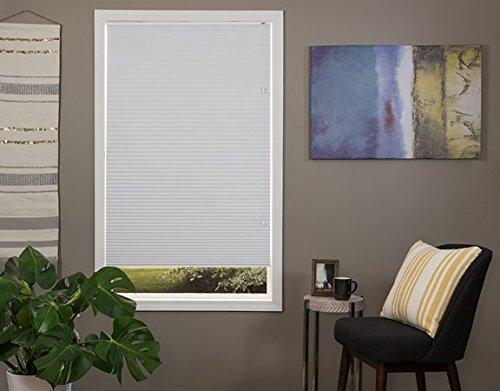 Blinds Emporium Of GA Premium White Cellular Shade Blackout Blind 72" Long 57 1/4" W x 72" L (Actual Size 56 3/4" x 72") - Custom Cut