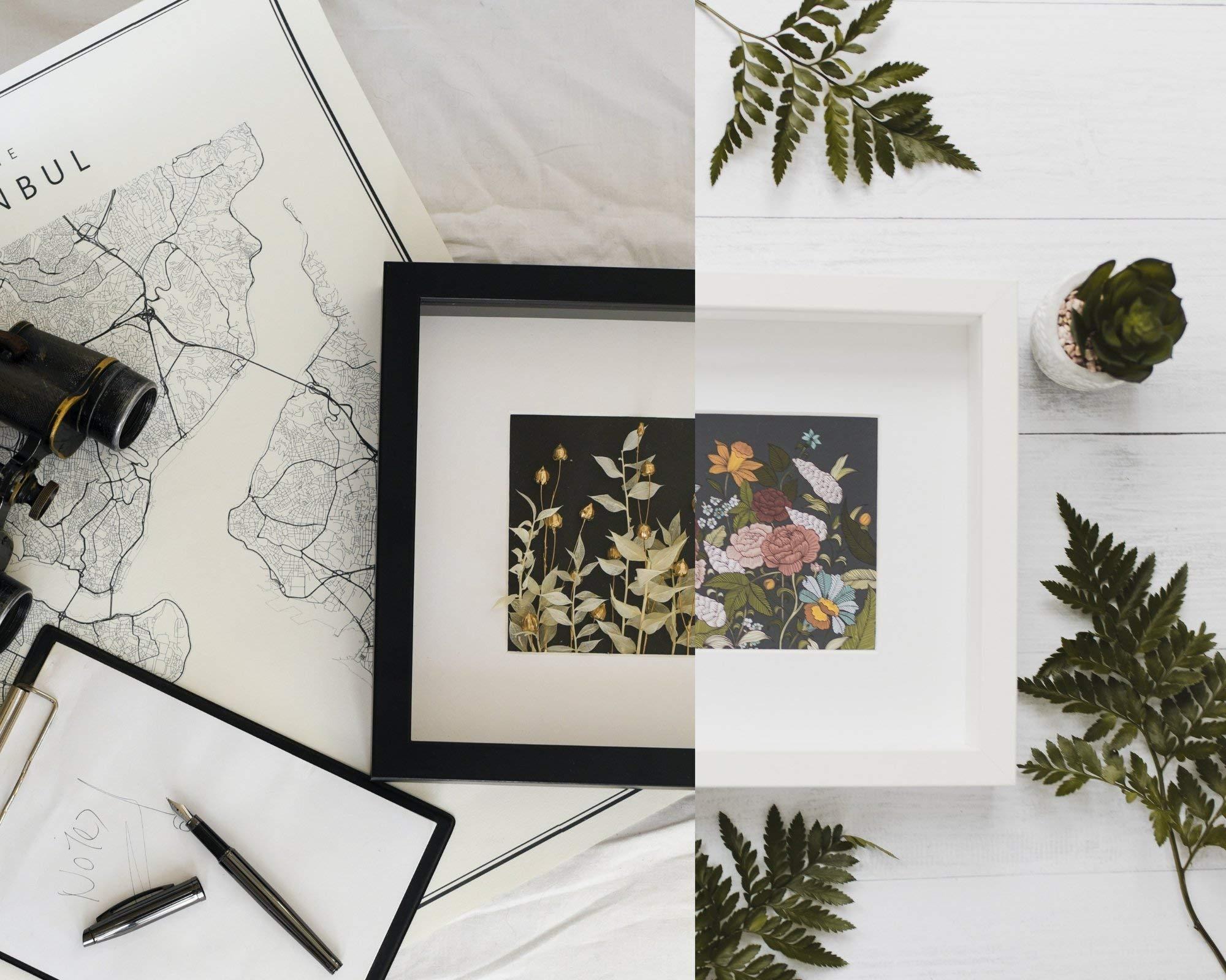 M Modern Memory Design Modern 11x9 Black Picture Frame Wood with Real Glass - Wall Hanging - Real Wooden Edge - 9x11 Frame Size For Family Photo Portrait, Poster Prints, Documents, Art Print- Modern Memory Design