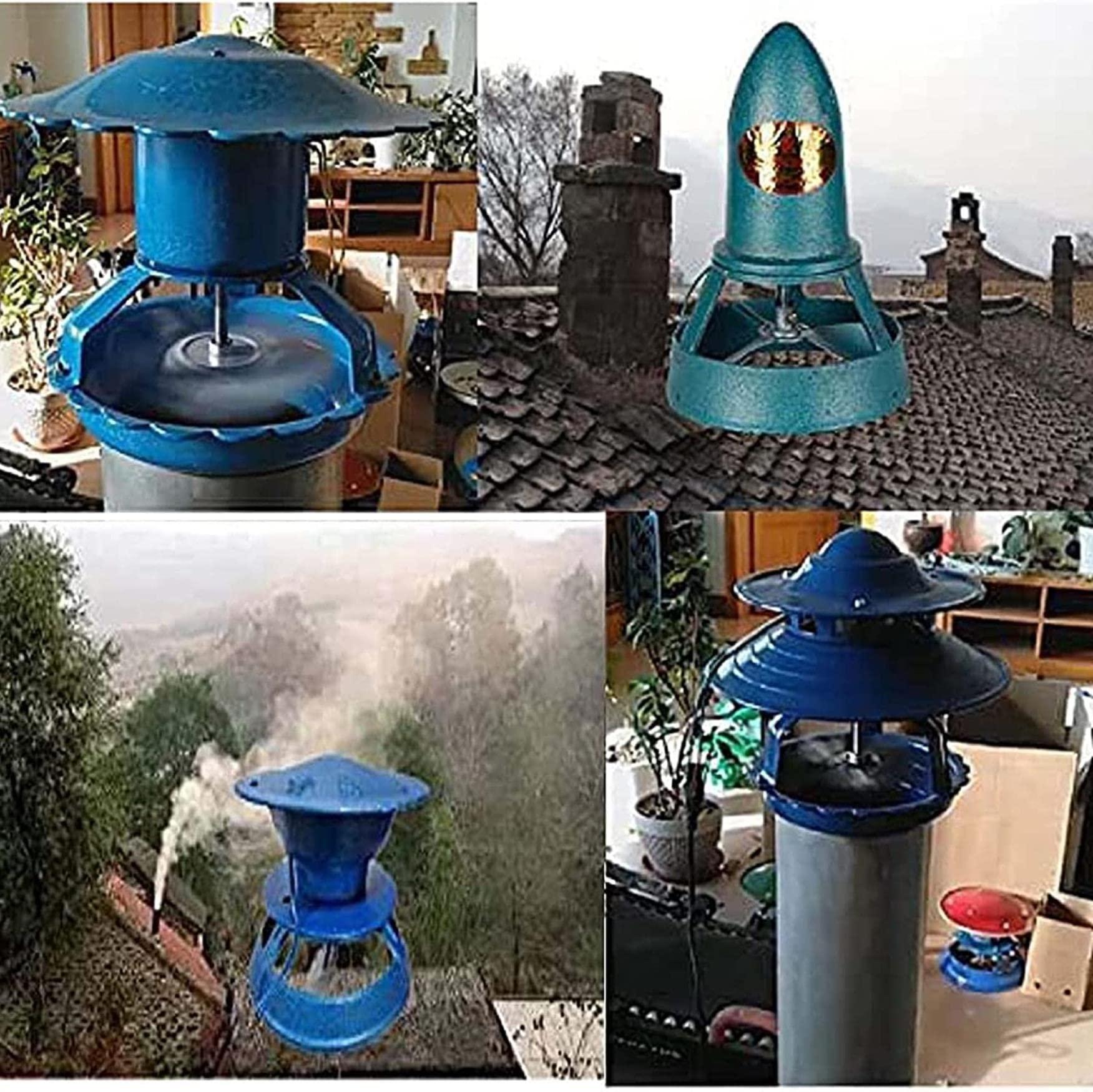 BTURYT BTURYT Chimney Fan Chimney Smoke Evacuator, 50W/60W/100W Fireplace Exhaust Fan Flue Fan Chimney Draft Inducer Chimney Exhaust Fan for Fireplace(Black)