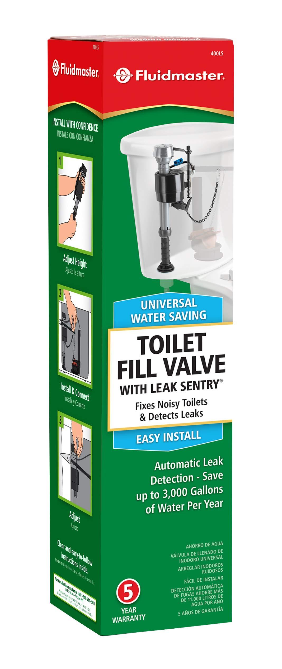 Fluidmaster Fluidmaster 400LS Leak Sentry Pro Fill Valve , Black (Pack of 2)