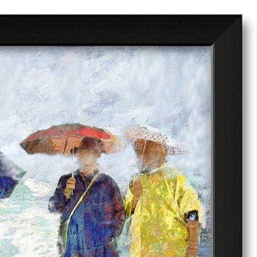 Northwest Art Mall Oregon Beach Day Painting Professionally Framed Art Print from Artwork by Artist Lisa Sofia Robinson Framed Art Size: 20\" x 26\"