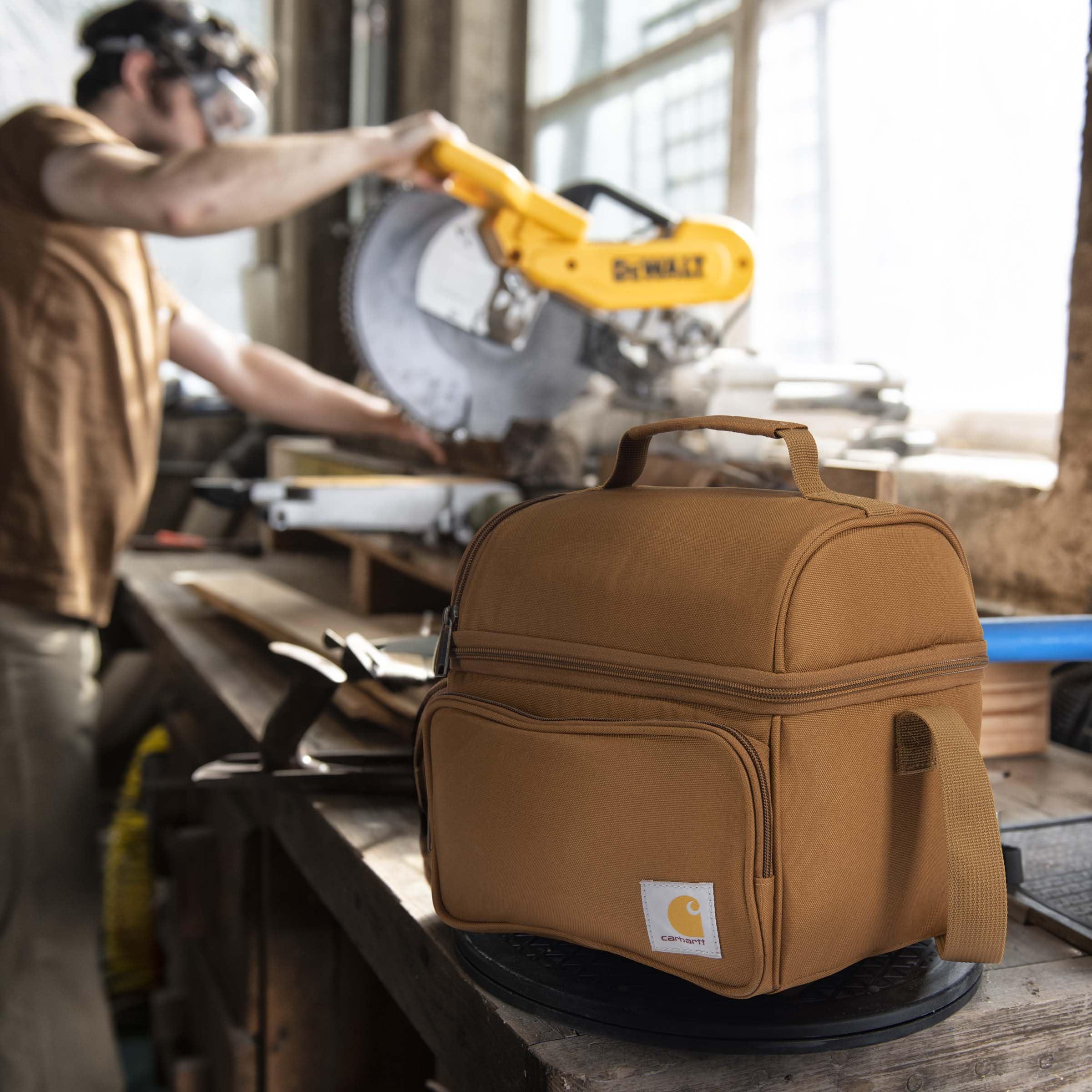 Carhartt Carhartt Camping Cooler, Worksite Lunchbox, Soft Shell Cooler for Construction Sites, Work and Everyday Use Cooler, Carhartt Brown