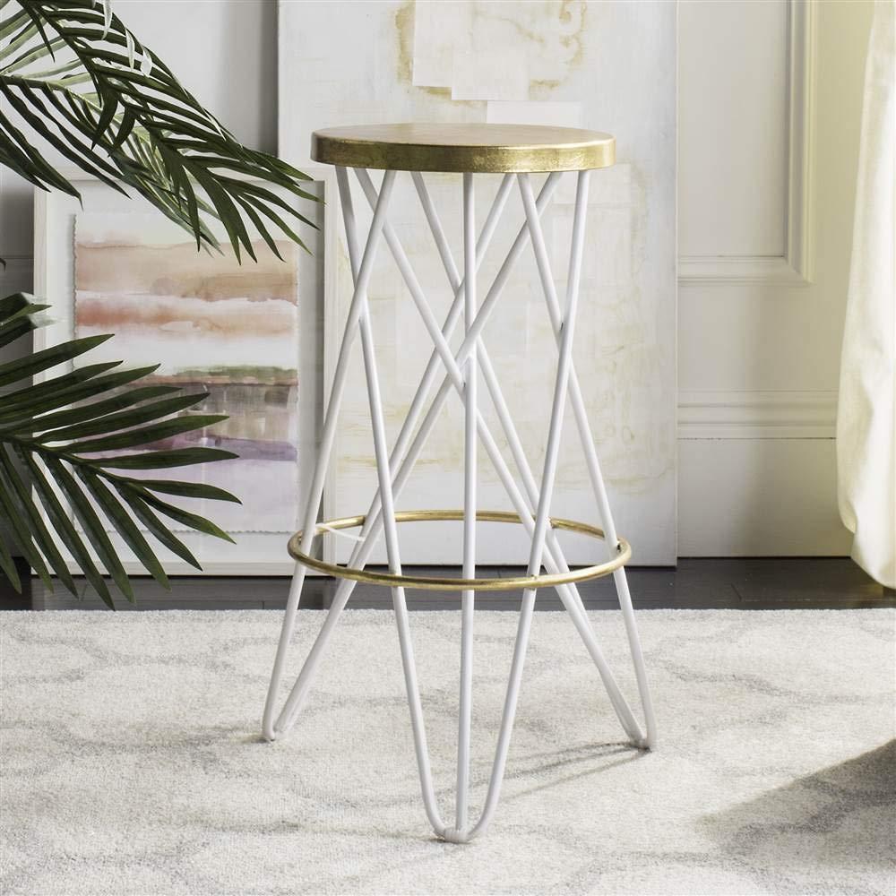 Safavieh Safavieh Lorna Bar Stool, White/Gold
