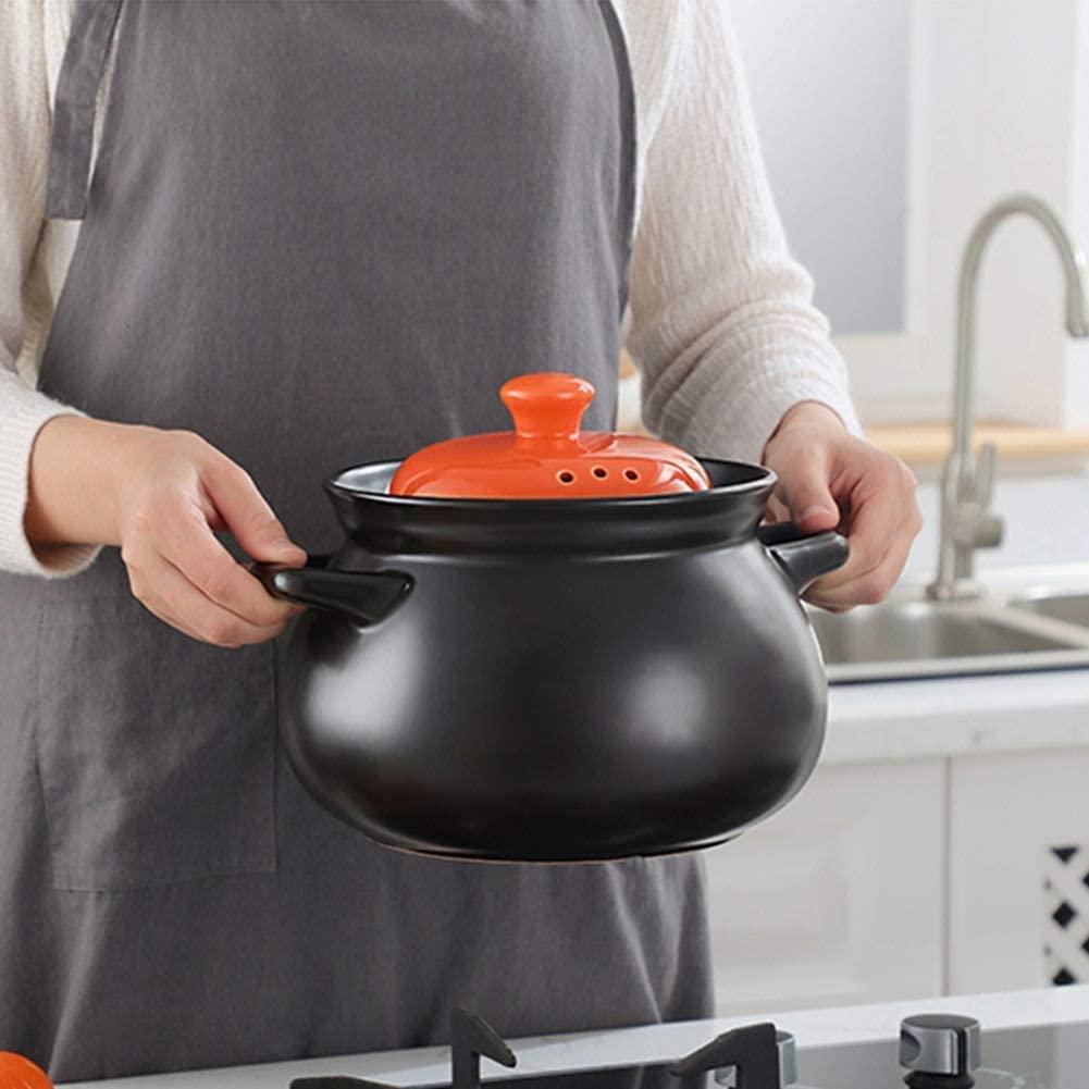 ZJXDPBF Earthen Pot Clay Pot Casserole Cookwaresafe And Healthy Durable Non-Stick Easy To Clean (Color : A Size : Capacity 10L) (A Capacity 7L)