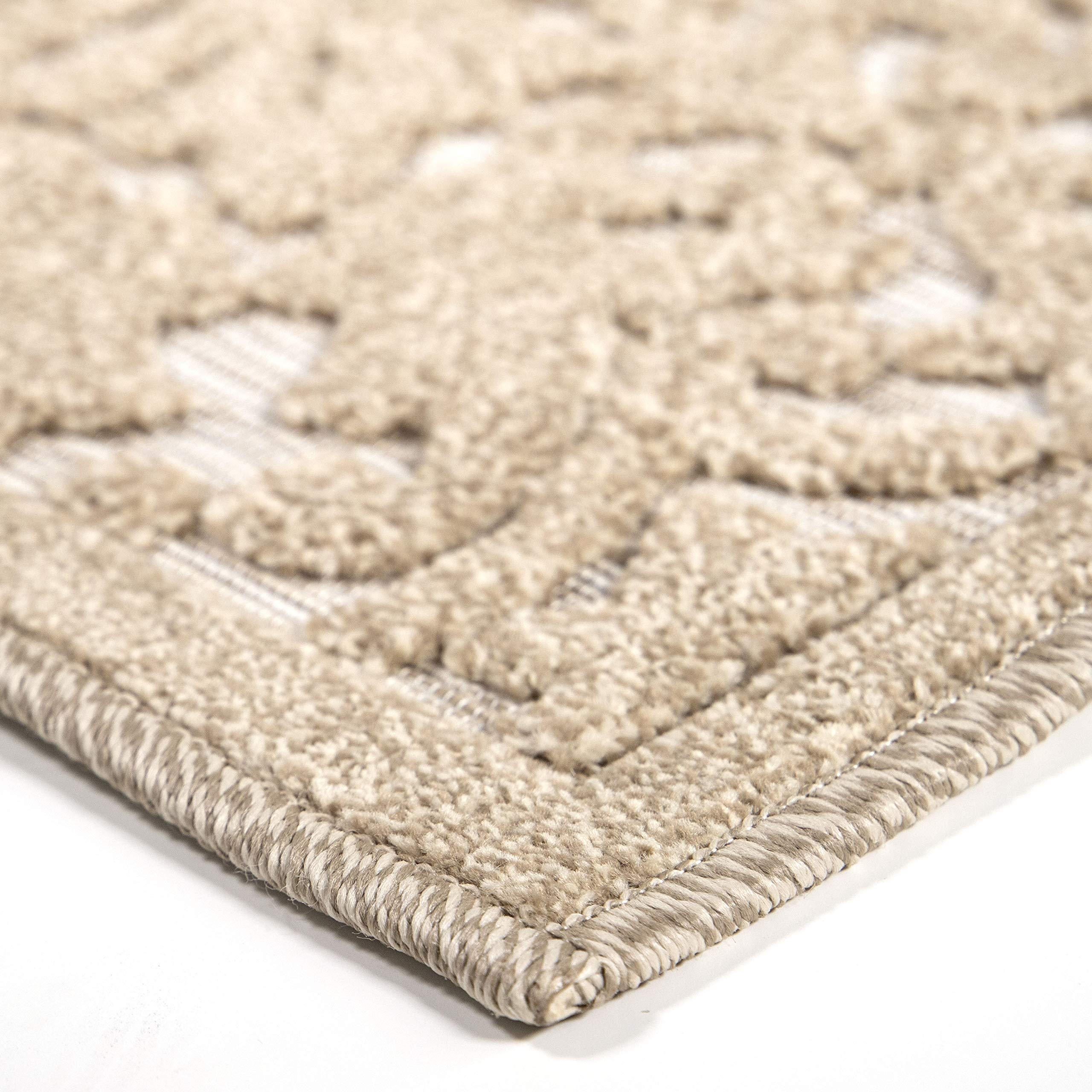 Orian Rugs Orian Rugs Boucle Collection 397154 Indoor/Outdoor High-Low Biscay Area Rug, 5'2" x 7'6", Driftwood Beige