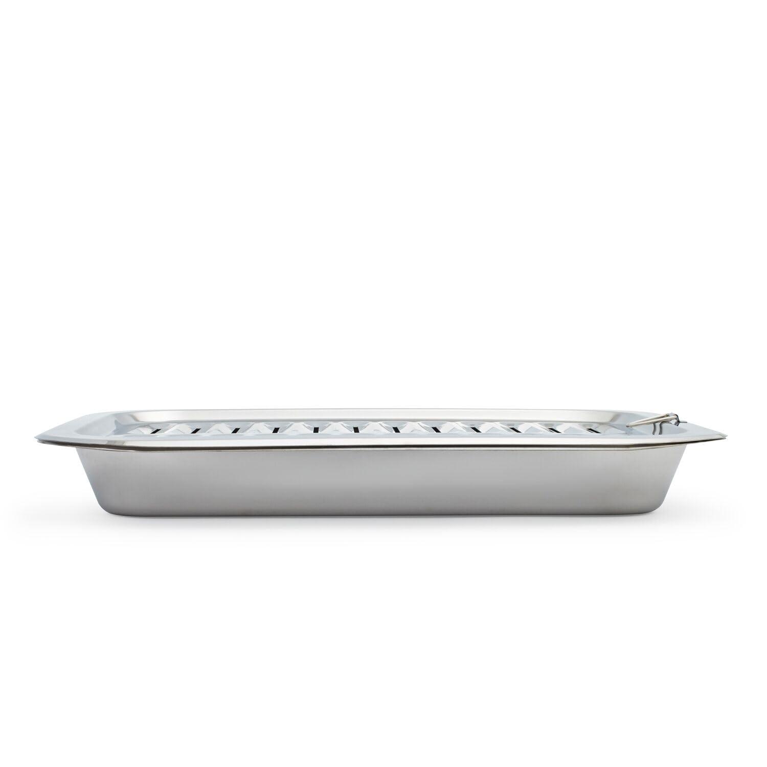 Sur La Table Sur La Table 12\" x 9\" Stainless Steel Broiler Pan includes Broiler Rack and Pan, Silver