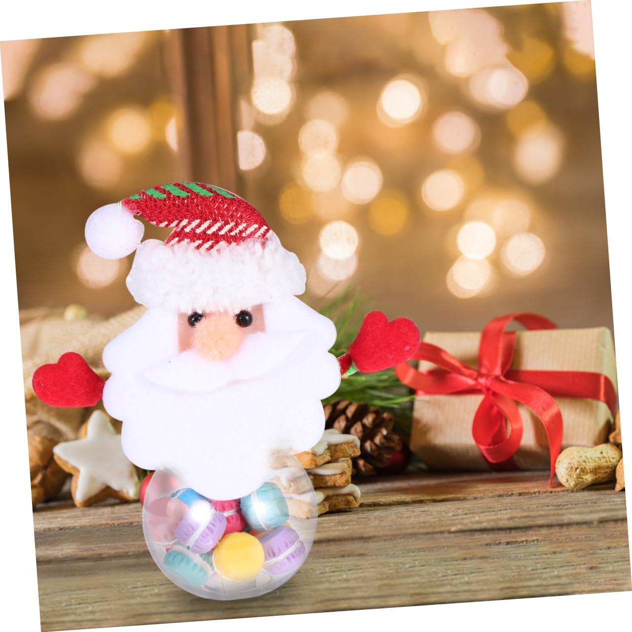 NAMOARLY NAMOARLY 4pcs Box Mini Candy Jar Christmas Lights Tins Snowman Candy Storage Christmas Storage Inflatable Christmas Tree Bag Christmas Treat Storage Canister Xmas Candy Jar Red Plastic