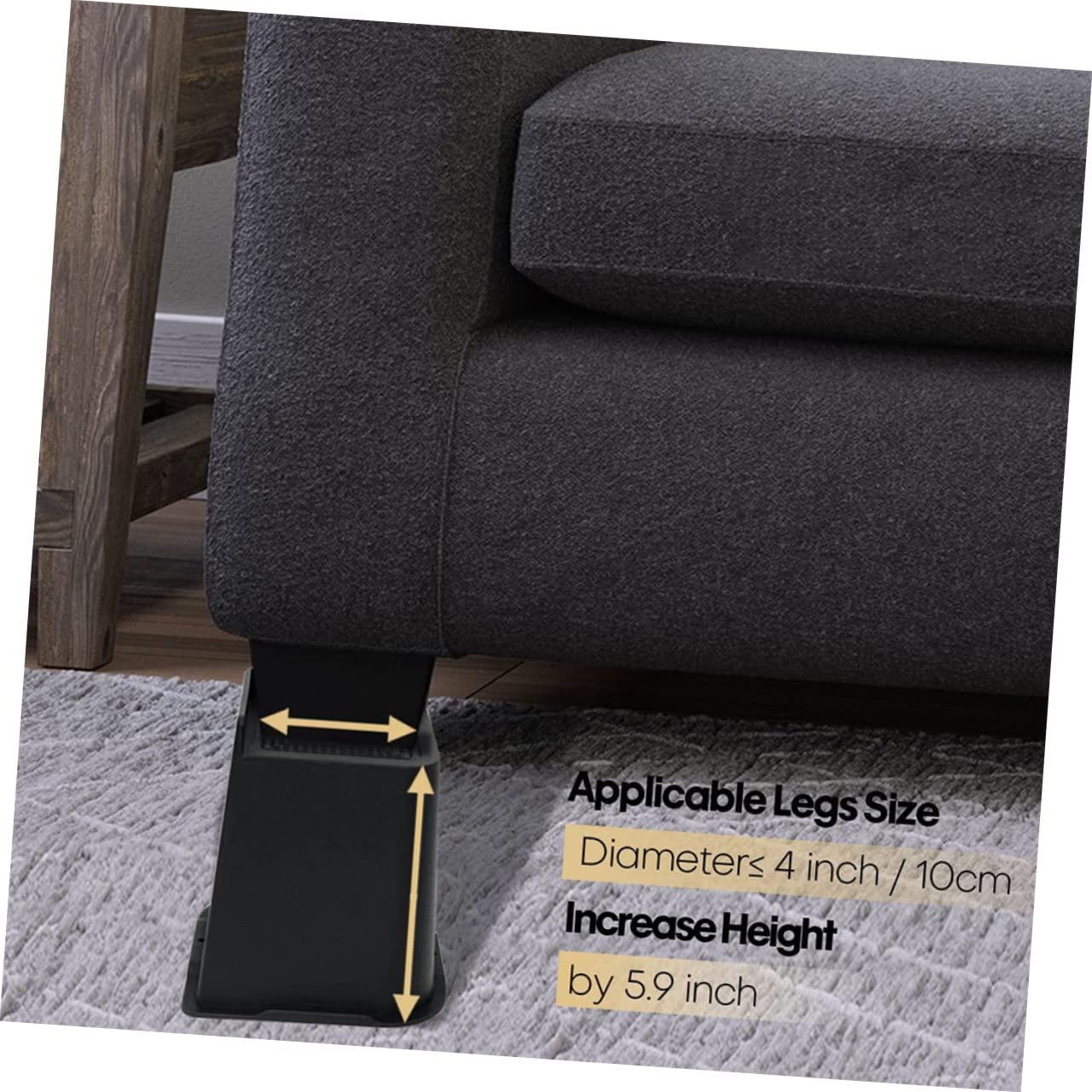 TOKIDNY TOKIDNY 4pcs Furniture Risers Non Slip Bottom for Sofa Couch Chair Bed Ideal Table Lift and Chair Riser for Increased Height