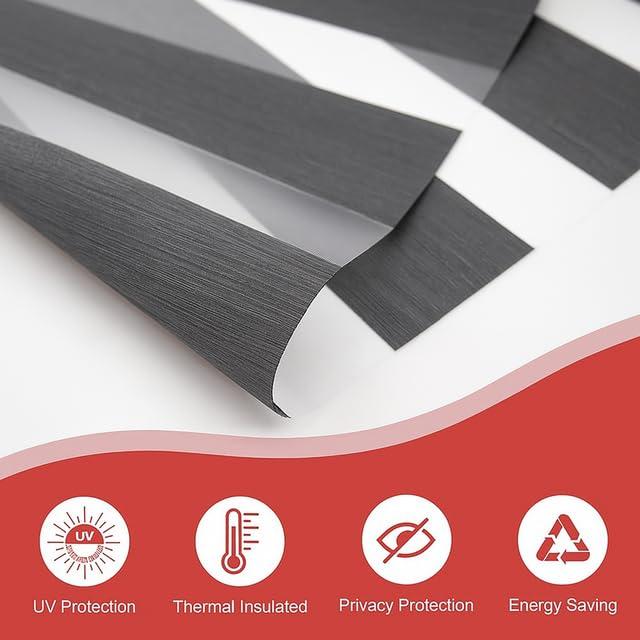 Pinecrest Home Goods Pinecrest Home Goods Dual Layer Light Filtering Roller Shades (Corded) (Brown, 71 W x 78 H)