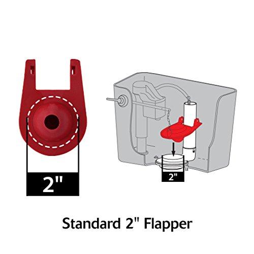 Korky Korky Korky-2001TP 2001TP Universal Toilet Tank Flapper (3 Pack) -Easy to Install-Long Lasting All Rubber Seal-Made in USA, Red, 3 Count