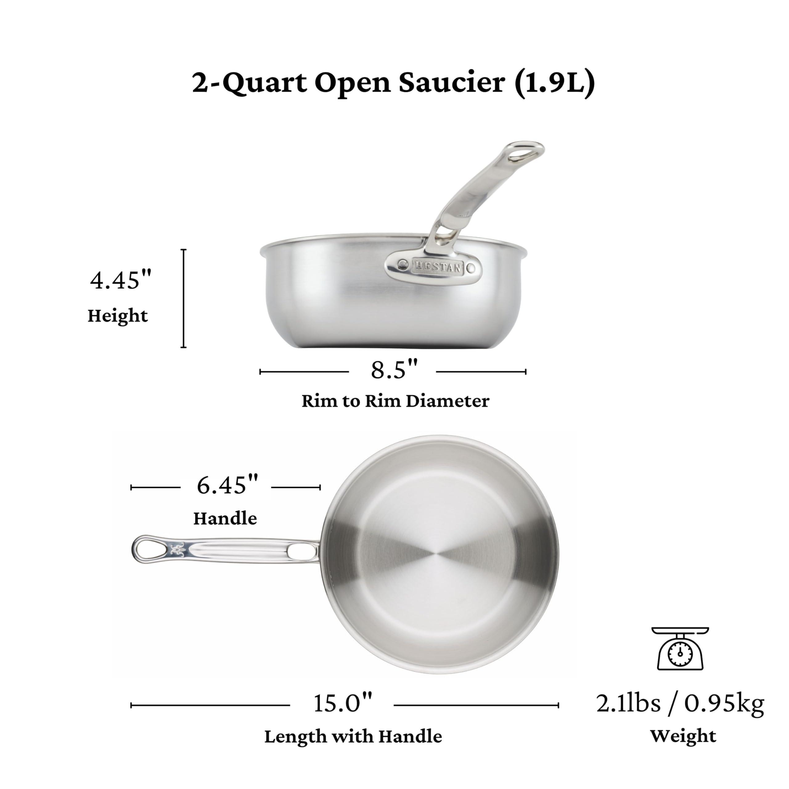 Hestan Thomas Keller Insignia by Hestan - Stainless Steel 2 Quart Saucier, Induction Cooktop Compatible