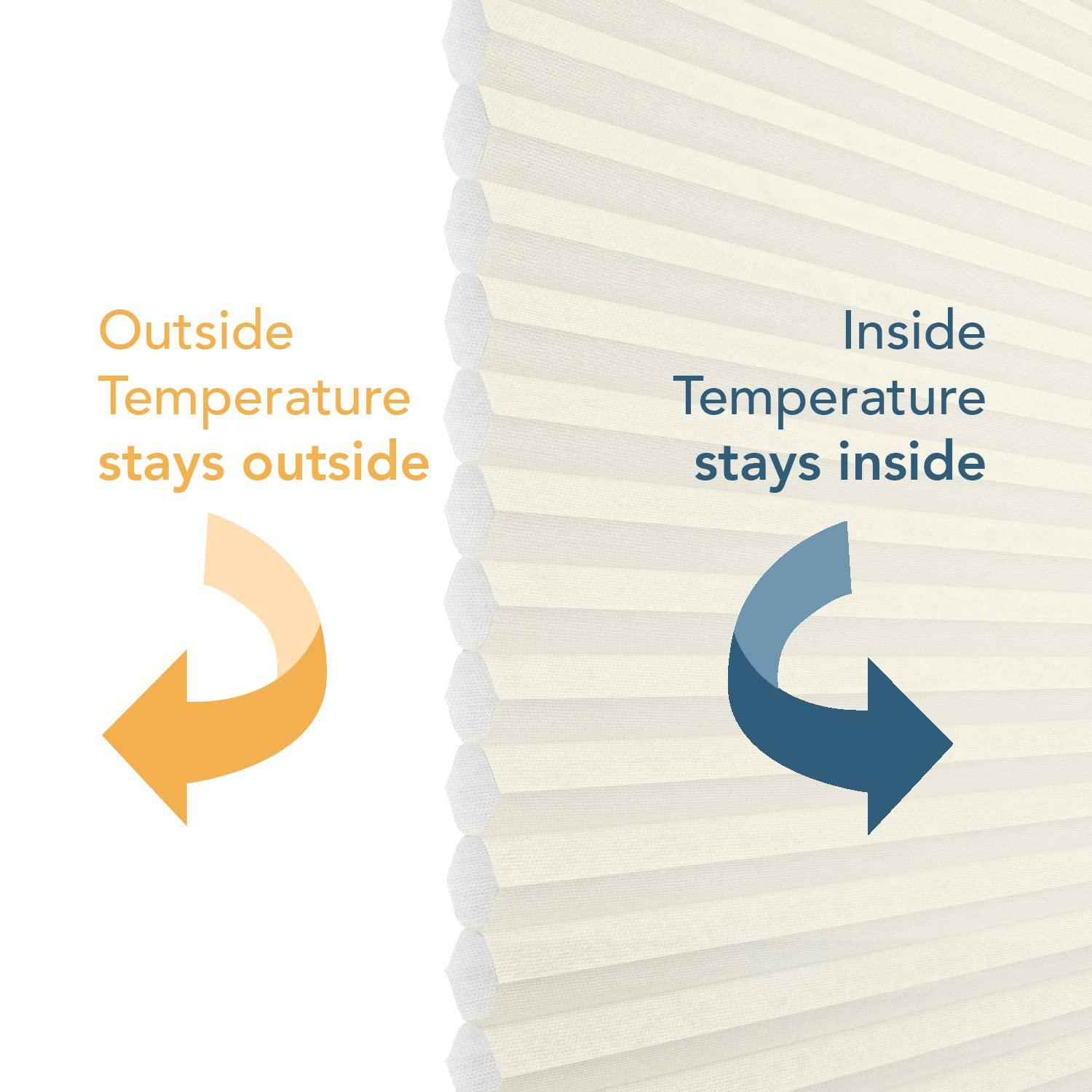 CHICOLOGY CHICOLOGY Cellular Shades, Window Blinds Cordless, Blinds for Windows, Window Shades for Home, Window Coverings, Cellular Blinds, Door Blinds, Light Filtering Montana Buttercream, 56.5" W X 84" H