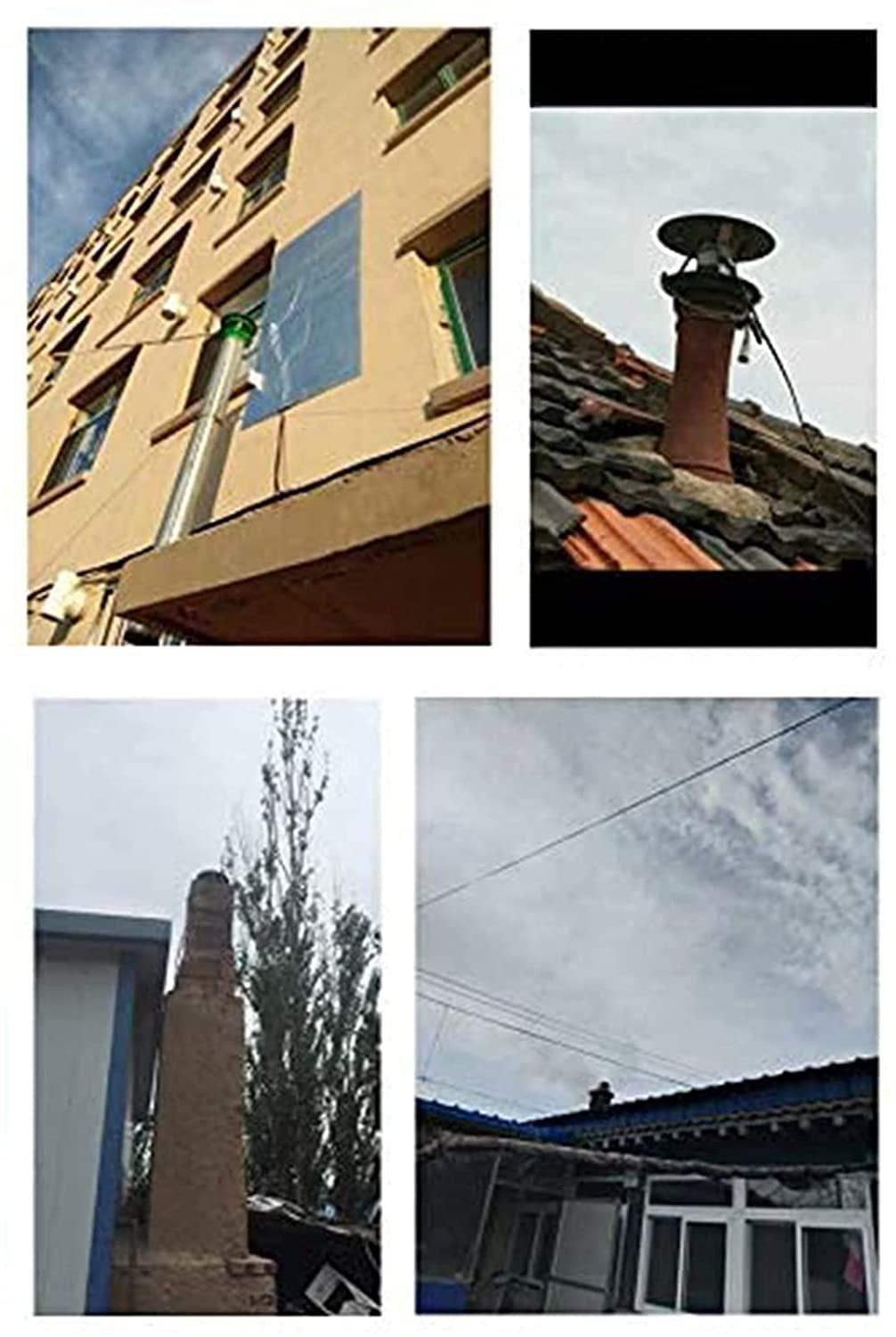 SSCYHT SSCYHT Household Chimney Induced Draft Fan Exhaust Fan Household Exhaust Smoke Machine dust Chimney induced Draft 60W/80W 4Blades Fan Home Cottage Stove,L