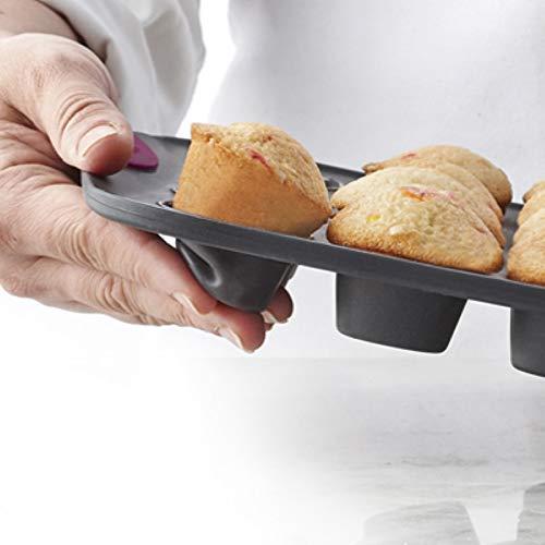 Trudeau Trudeau Structure Silicone Muffin Pan, Pan-24 Cup, Grey/Mint