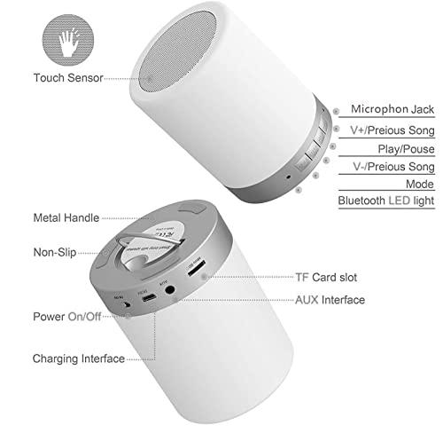Elecstars Elecstars Touch Bedside Lamp - with Bluetooth Speaker, Dimmable Color Night Light, Outdoor Table Lamp with Smart Touch Control, Best Gift for Men Women Teens Kids Children Sleeping Aid