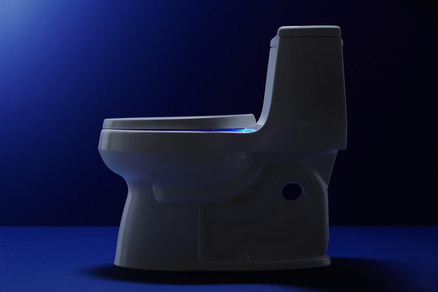 Kohler KOHLER Reveal(TM) Nightlight Q3(TM) Round-Front Toilet Seat, Dune