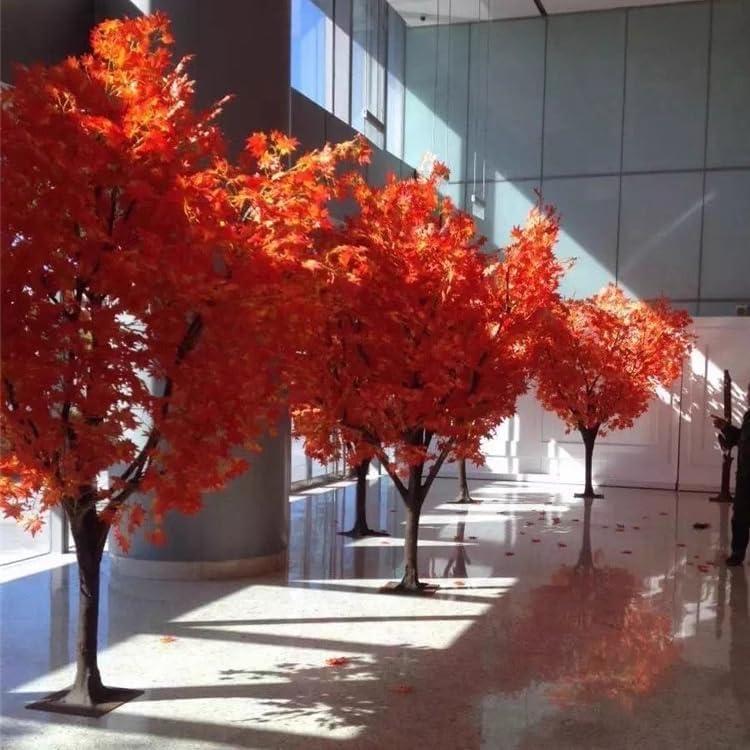 Sohodoo Large Red Artificial Maple Trees Maple Tree Arch Red Fake Maple Leaves Indoor Outdoor Home Office Party (Size : 1mx0.9m)
