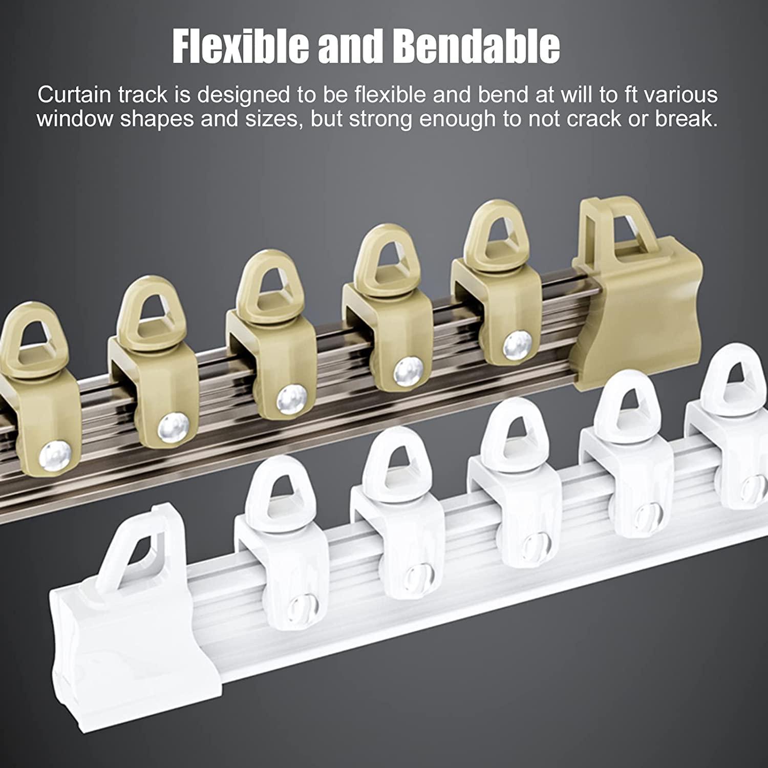 JYDQM Room Divider Ceiling Track Hospital Curtain Rail System, Bendable/Flexible Ceiling Mounted Curtain Track for Patio Sliding Glass Door/Room Divider Curtain Rod ( Color : Champagne , Size : 13m/42.6ft )