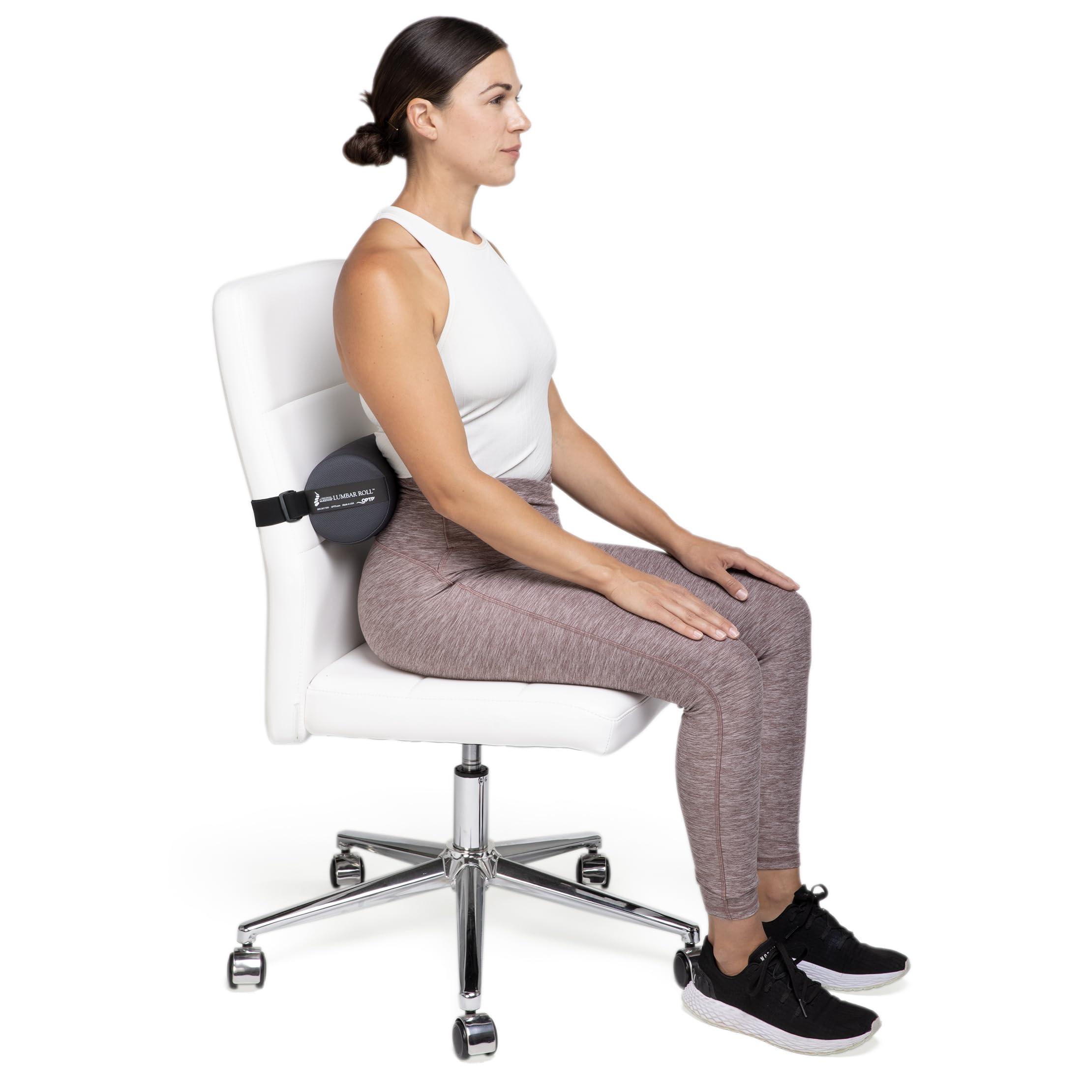 OPTP OPTP The Original McKenzie Lumbar Roll USA-Made Low Back Lumbar Support for Office Chair & Car Seat Back Support Cushion. The Preferred Lumbar Pillow by Physical Therapists - Standard Density