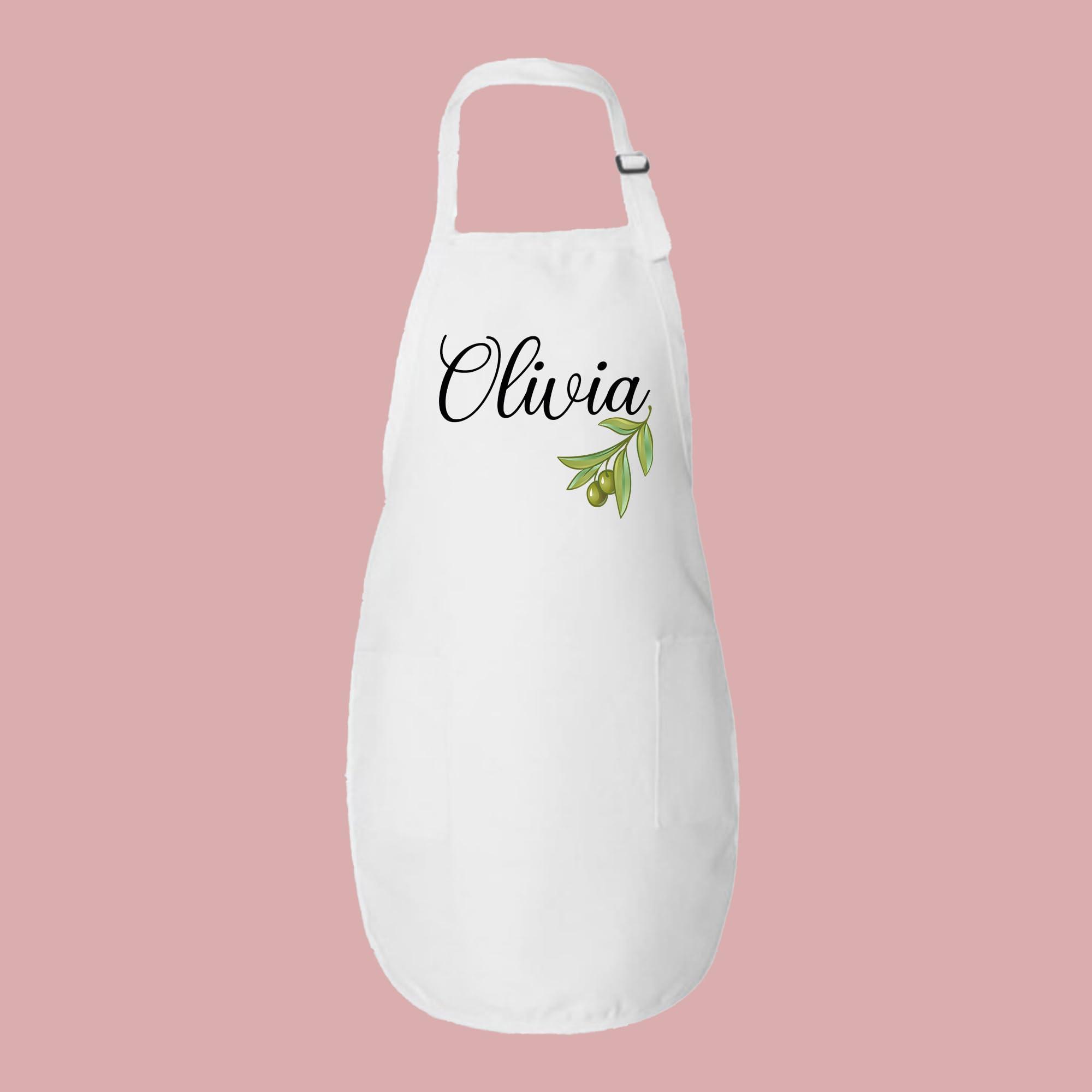 Generic Custom Name Apron, Personalized Apron Gift, Kitchen Apron For Women, Cotton Apron With Pockets, Chef Name Apon, Mother Apron Gift, Housewarming Present