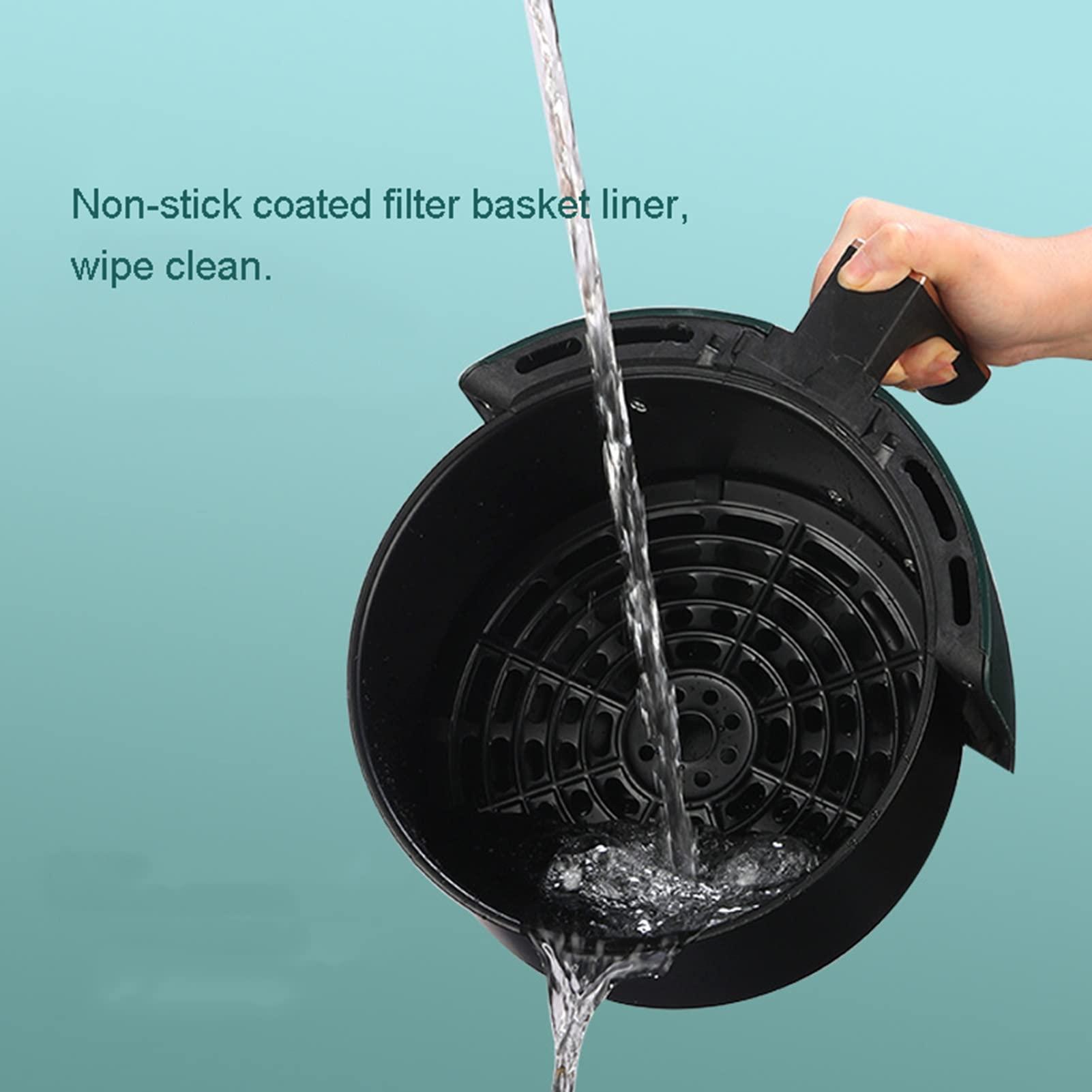 AJIEYMXD AJIEYMXD Home Air Fryer, LCD Touch Screen Panel, Fast Low Fat Cooking Electric Oven, Easy Clean, 6.5L, Dark Green needed Efficency