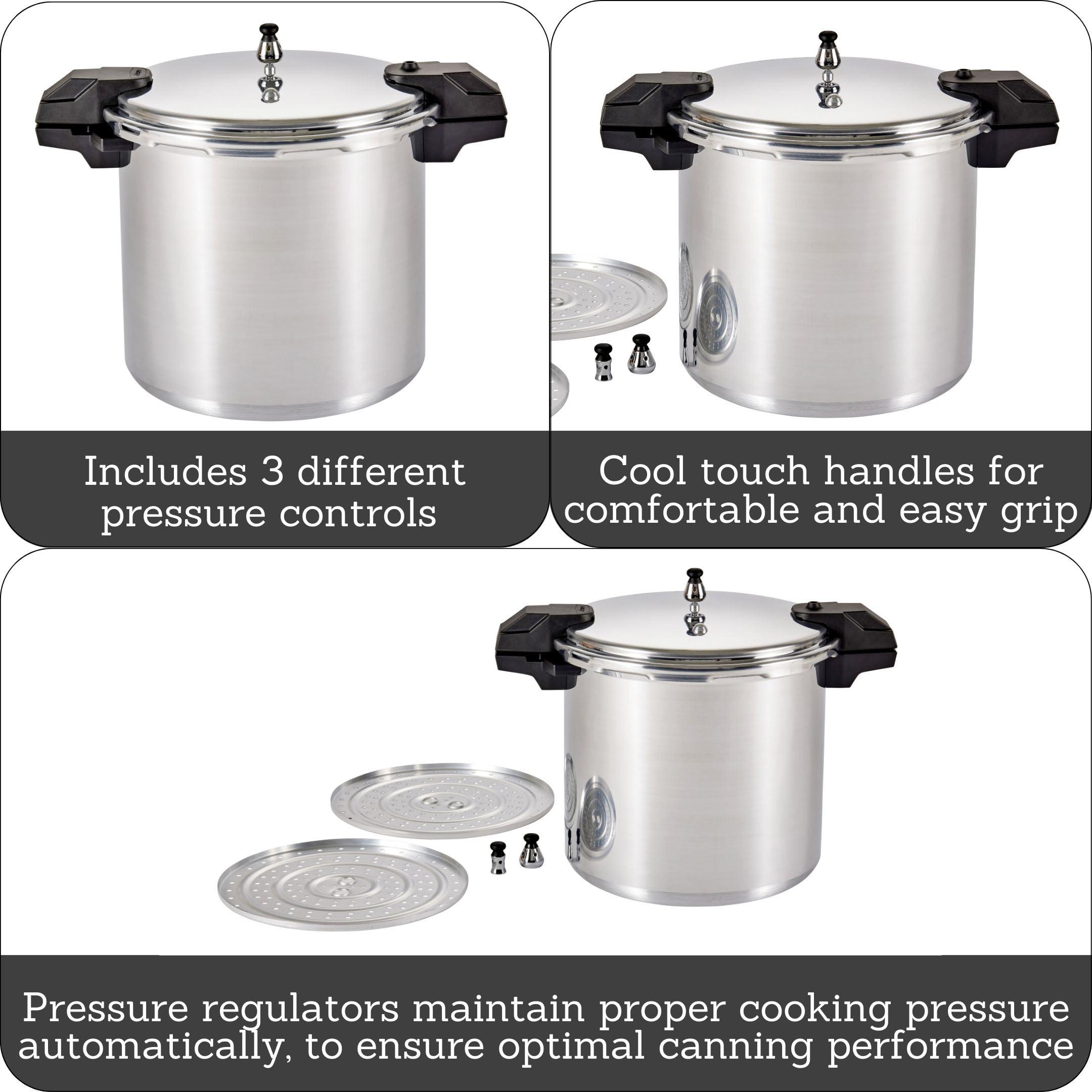Mirro Mirro Pressure Cooker, 22 Quart, Silver