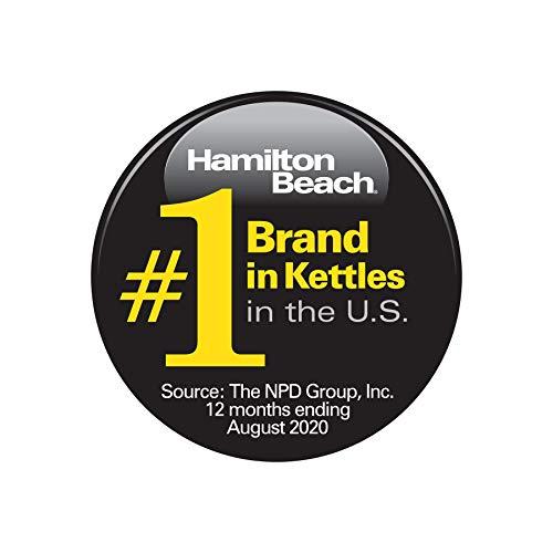 Hamilton Beach Hamilton Beach Electric Tea Kettle, Water Boiler & Heater, 1 L, Cordless, Auto-Shutoff & Boil-Dry Protection, Stainless Steel (40998)