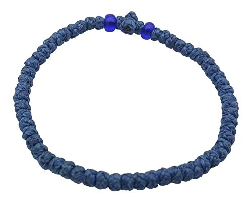 Mastic of Chios Mastic of Chios Blessed Greek Christian Orthodox Handmade Prayer Rope From Mt.Athos (Komboskoini Chotki) Thin Blue