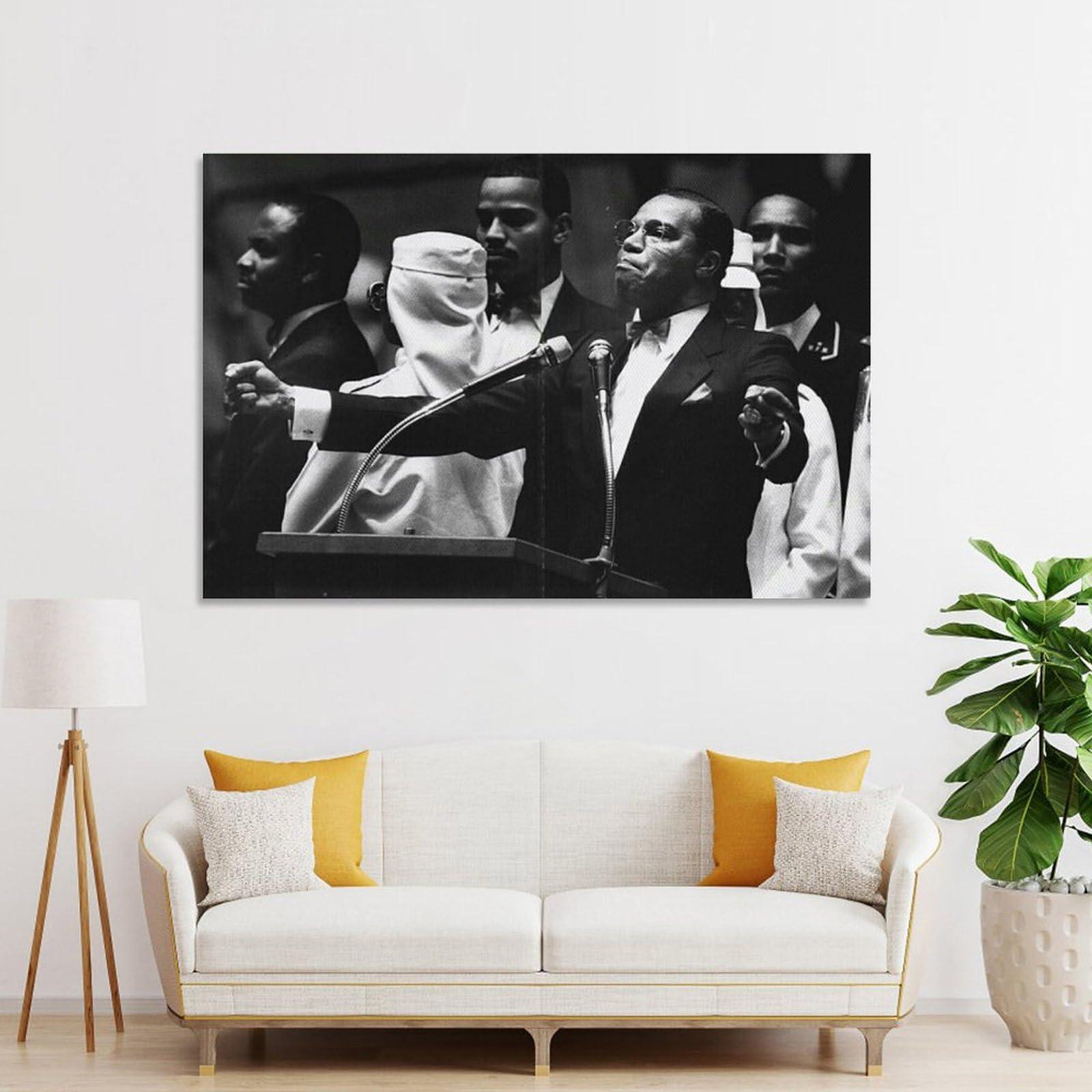 AAHARYA Louis Farrakhan Poster Islamic Religious Leader Portrait Inspirational Quotes Canvas Print Art (5) Canvas Painting Wall Art Poster for Bedroom Living Room Decor 20x30inch(50x75cm) Unframe-style
