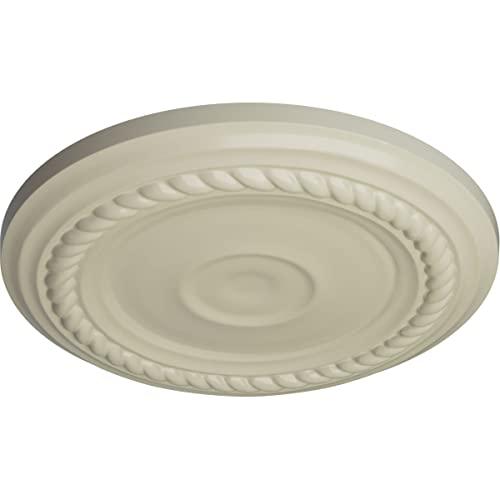 Ekena Millwork Ekena Millwork CM07ALCYF Small Alexandria Ceiling Medallion, 7 7/8\"OD x 3/4\"P (Fits Canopies up to 4 5/8\"), Hand-Painted Clear Yellow