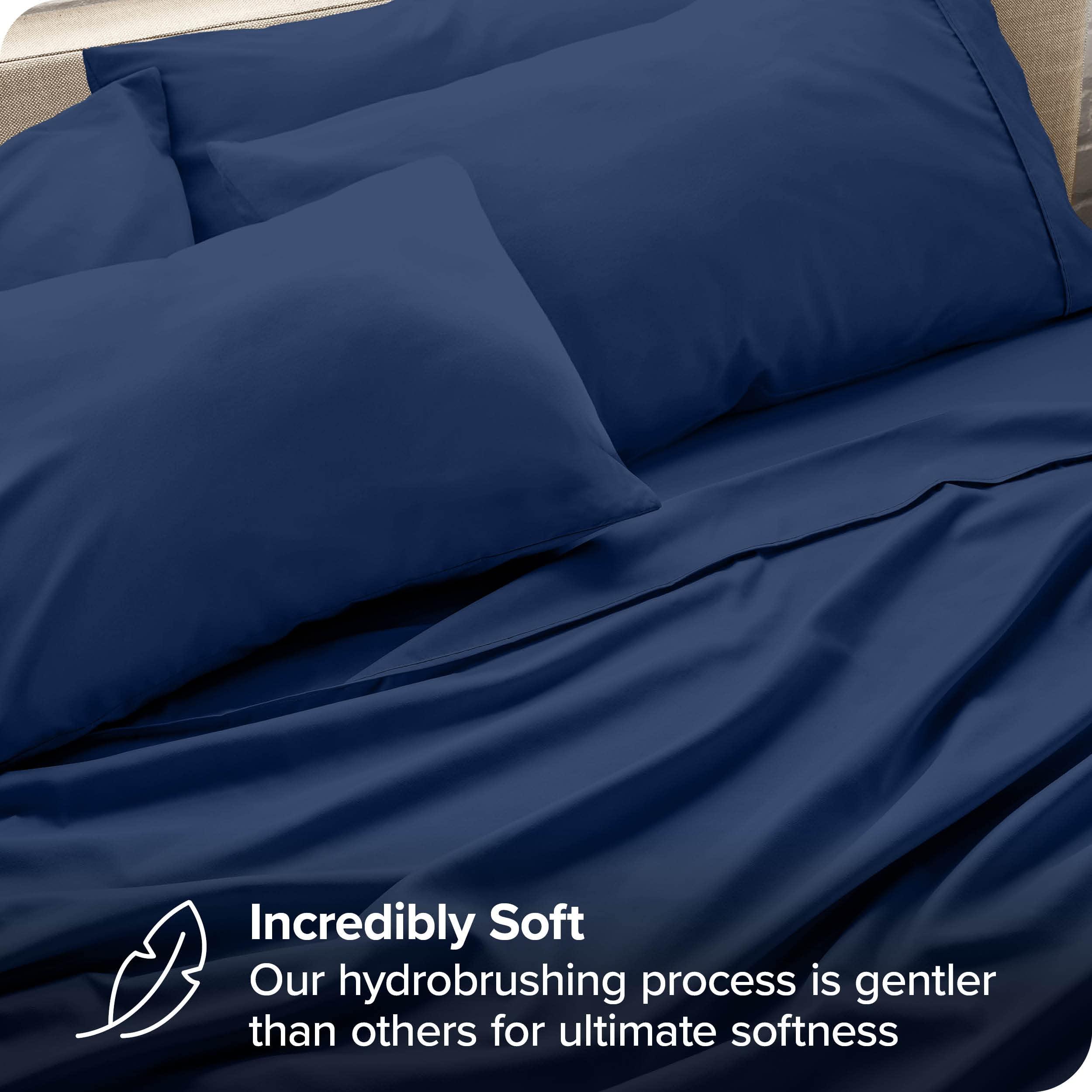 Safhome Soft 1000 Thread Count Full Navy Blue Sheet Set 6 Piece Bed Sheets for Full Size Bed 21 Inches Extra Deep Pocket Breathable Hotel Quality Bedding Sheets & Pillowcases