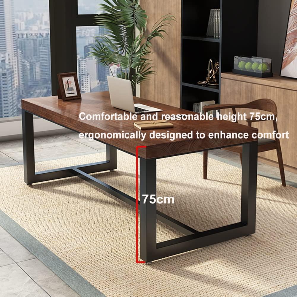 N/ LCYDMJ Computer Desk Modern Minimalist Solid Wood Desk, Home Office Computer Desk Conference Table, Multifunctional Kitchen Dining Table Tea Table, Easy Assembly (Size : 120cm/47.24in)