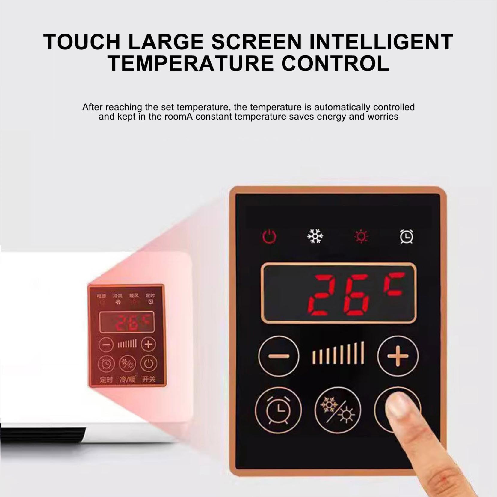 HomeLoft Basics 2024 New Portable Smart Wall Mounted Air Conditioner Fan, Air Conditioner and Heater, Air Cooling Heating Fan for Bedroom Living Room Office with Remote Control