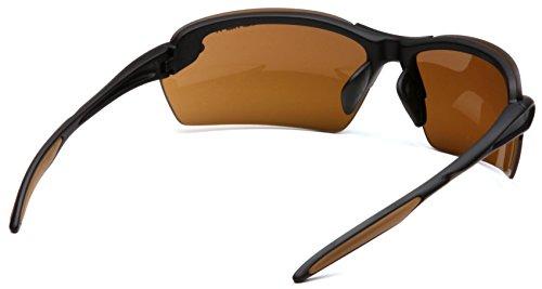 Carhartt Carhartt Spokane Lightweight Half-Frame Safety Glasses, Black Frame, Sandstone Bronze Lens