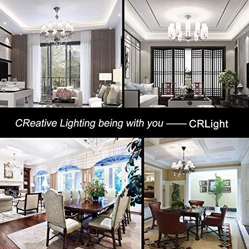 CRLight CRLight 2W 4000K LED Candelabra Bulb Daylight White 30W Equivalent 300LM, E12 Dimmable LED Chandelier Light Bulbs, Antique Style B10 Clear Glass Candle Torpedo Tip, 10 Pack